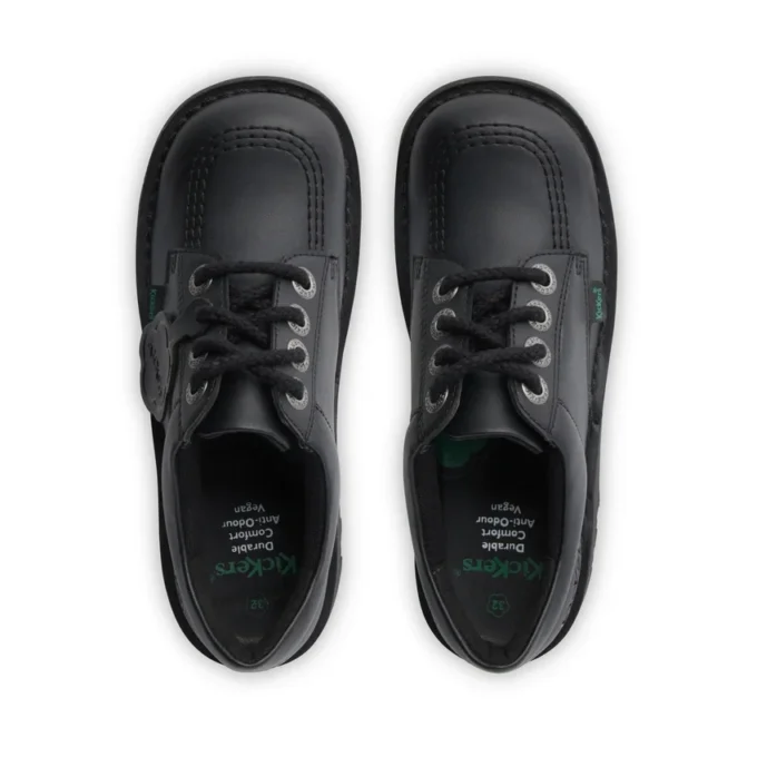 Junior Unisex Kick Lo Leather Alternative Black