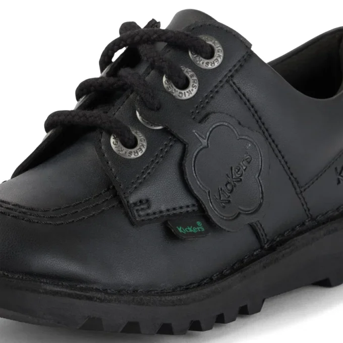 Junior Unisex Kick Lo Leather Alternative Black