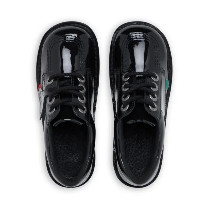 Junior Unisex Kick Lo Patent Leather Black