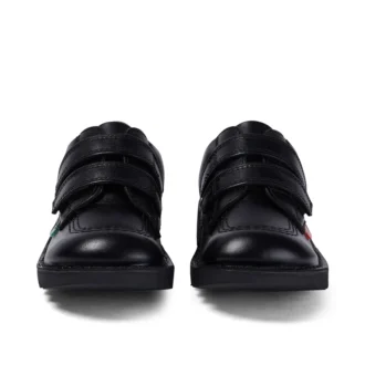 Junior Unisex Kick Lo Twin Vel Leather Black