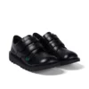 Junior Unisex Kick Lo Twin Vel Leather Black