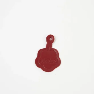 Unisex Leather Fleurette Red