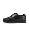 Youth Mens Fragma Lace 4 Eyelet Leather Black