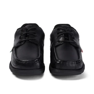 Youth Mens Fragma Lace 4 Eyelet Leather Black
