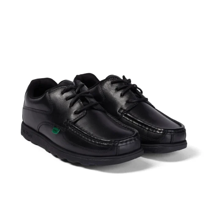 Youth Mens Fragma Lace 4 Eyelet Leather Black