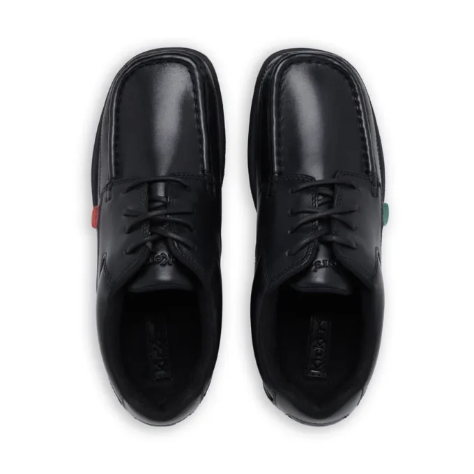 Youth Mens Fragma Lace 4 Eyelet Leather Black