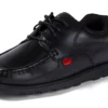 Youth Mens Fragma Lace 4 Eyelet Leather Black