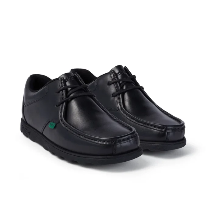Youth Mens Fragma Lace Leather Black