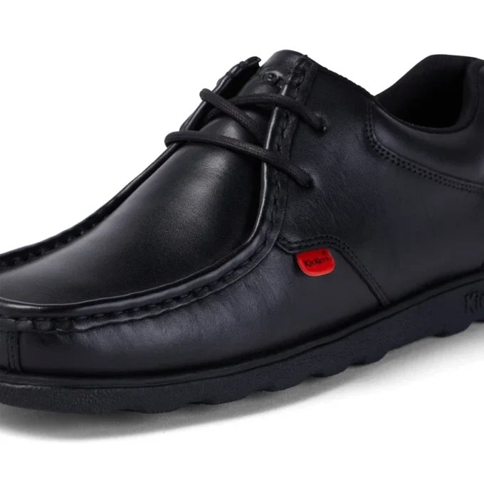 Youth Mens Fragma Lace Leather Black