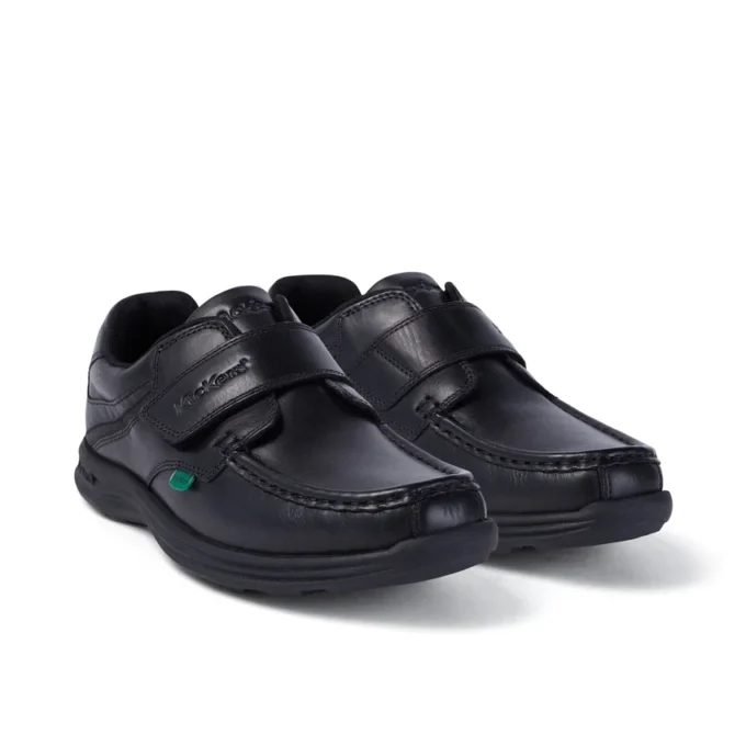 Youth Mens Reasan Strap Leather Black