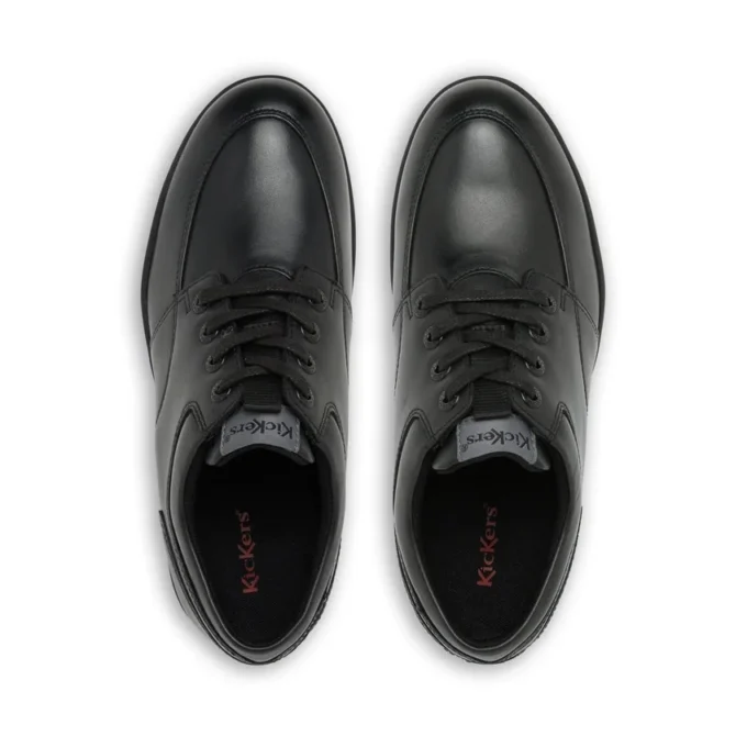 Youth Mens Troiko Lace Leather Black