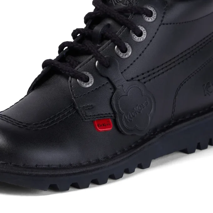 Youth Unisex Kick Hi Leather Black