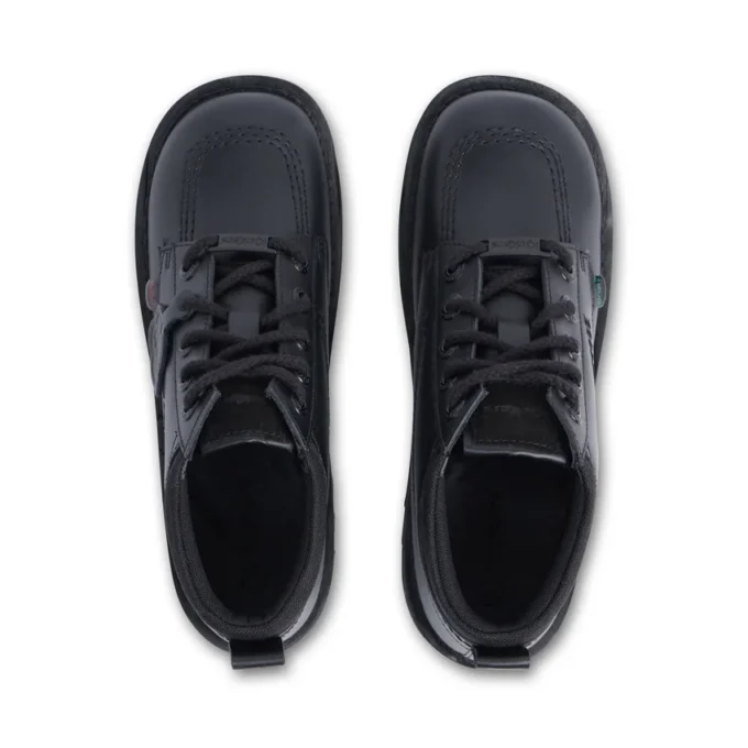 Youth Unisex Kick Hi Mix Mesh Leather Black