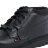 Youth Unisex Kick Hi Mix Mesh Leather Black