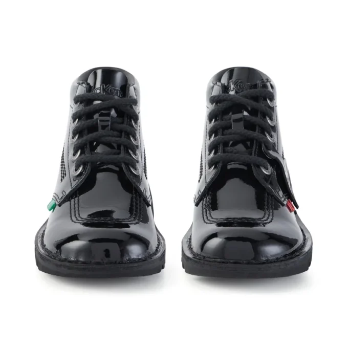 Youth Unisex Kick Hi Patent Leather Black