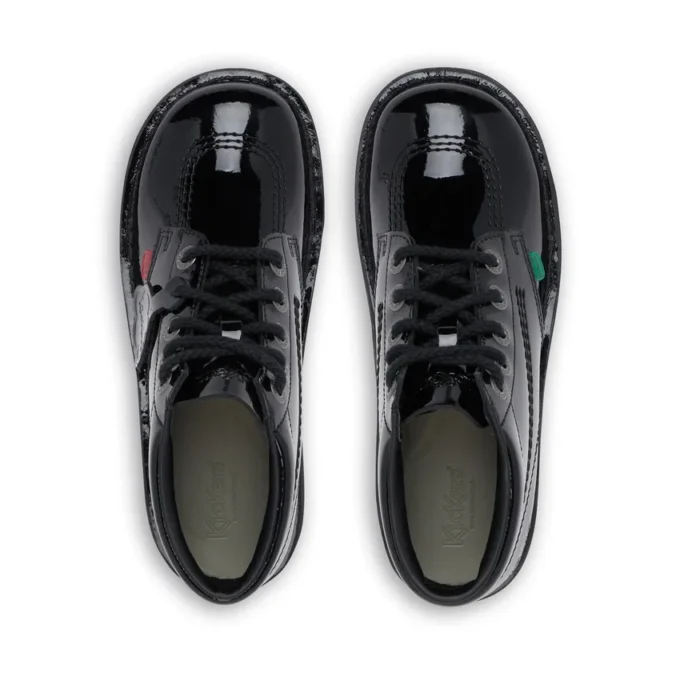 Youth Unisex Kick Hi Patent Leather Black