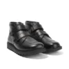 Youth Unisex Kick Hi Vel Leather Black
