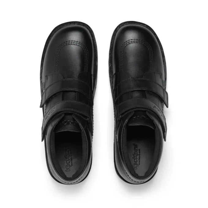 Youth Unisex Kick Hi Vel Leather Black