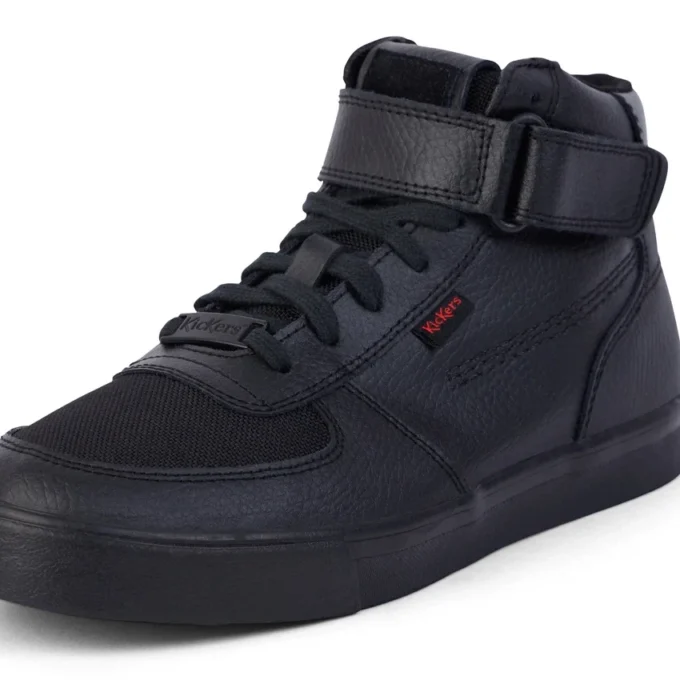 Youth Unisex Tovni Hi Mix Mesh Leather Black