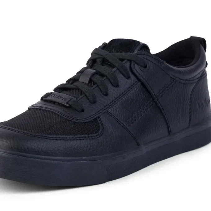 Youth Unisex Tovni Lo Mix Mesh Leather Black