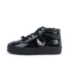 Youth Women Tovni Stack Hi Flower Patent Leather Black