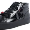 Youth Women Tovni Stack Hi Flower Patent Leather Black