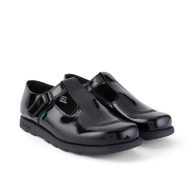 Youth Womens Fragma T-Bar Patent Leather Black