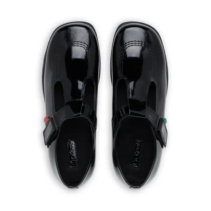 Youth Womens Fragma T-Bar Patent Leather Black