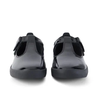 Youth Womens Kariko T Bar Patent Leather Black