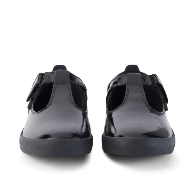 Youth Womens Kariko T Bar Patent Leather Black