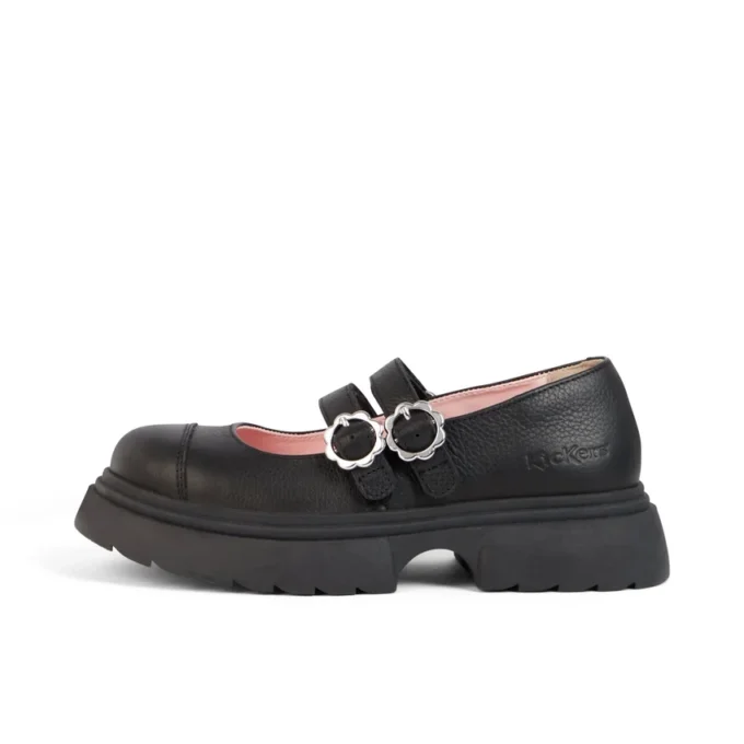 Youth Womens Kenzi MJ Leather Shoes Black