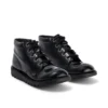 Youth Womens Kick Hi Leather Alternative Patent Leather Black