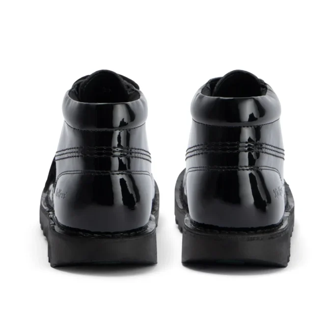 Youth Womens Kick Hi Leather Alternative Patent Leather Black