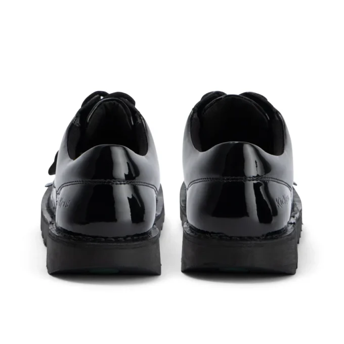 Youth Womens Kick Lo Leather Alternative Patent Leather Black