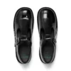 Youth Womens Kick T Bar Leather Alternative Patent Leather Black