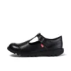 Youth Womens Kick T Bar Leather Black