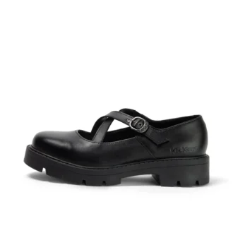 Youth Womens Kori MJ Cross High shine leather Black