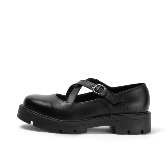 Youth Womens Kori MJ Cross High shine leather Black