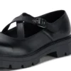 Youth Womens Kori MJ Cross High shine leather Black