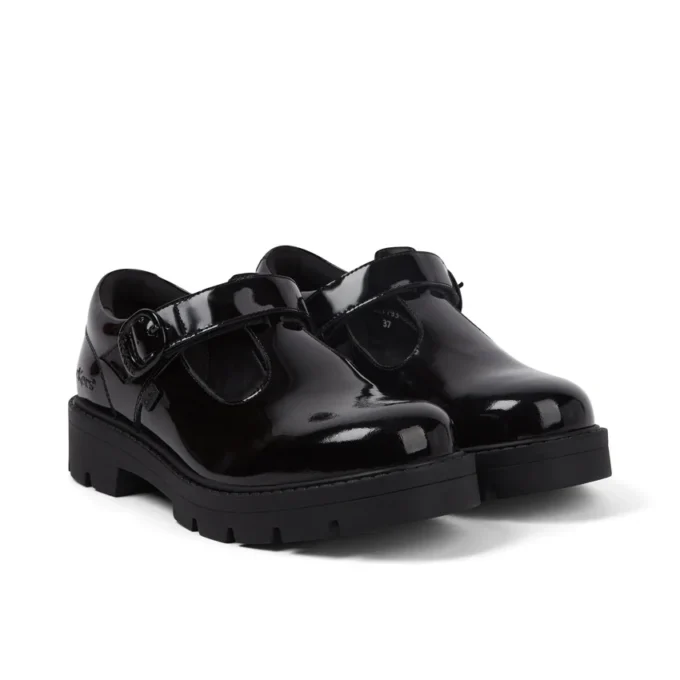 Youth Womens Kori Tbar Patent Leather Black