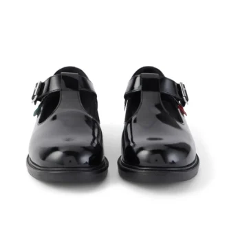 Youth Womens Lach T-Bar Leather Black