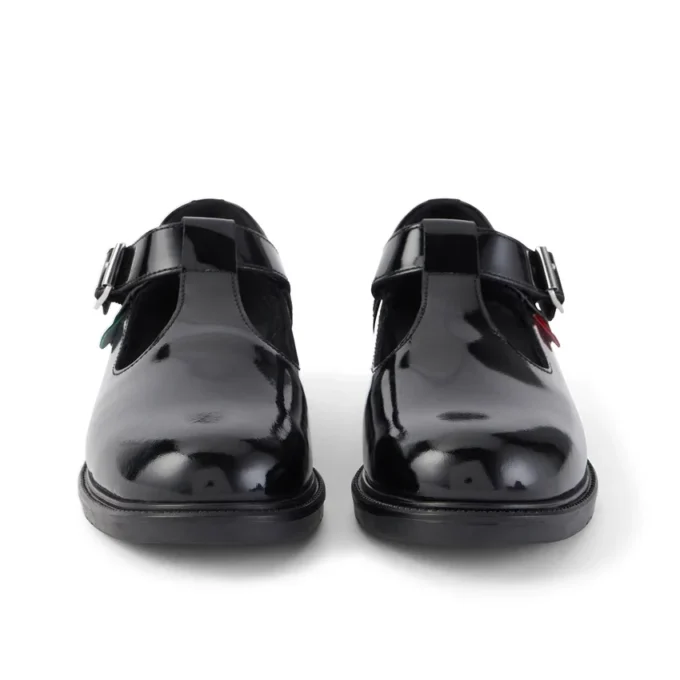 Youth Womens Lach T-Bar Leather Black
