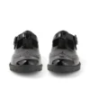 Youth Womens Lachly Brogue T Bar Patent Leather Black