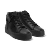 Youth Womens Tovni Hi Stack Chain Leather Black