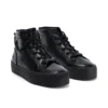 Youth Womens Tovni Hi Stack Chain Patent Leather Black