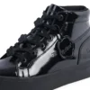 Youth Womens Tovni Stack Hi Flower Patent Leather Black