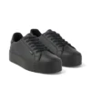Youth Womens Tovni Stack Leather Alternative Black