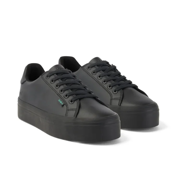 Youth Womens Tovni Stack Leather Alternative Black