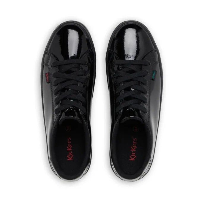 Youth Womens Tovni Stack Patent Leather Black
